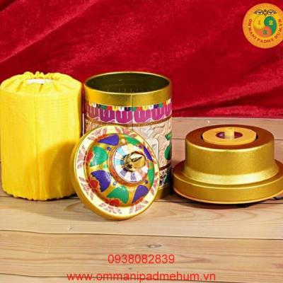 Kinh luân điện Om Mani Padme Hum có nhạc sẵn cỡ nhỏ 20cm